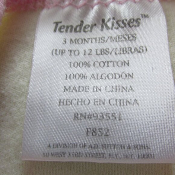 Tender Kisses One Piece Onesie Girl Size 3M Yellow Pink Short Sleeve Pretty Mama - Picture 3 of 4